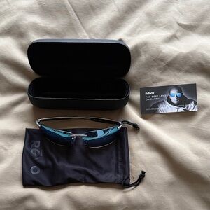 Revo Descend Z Black and Blue Sunglasses with Case